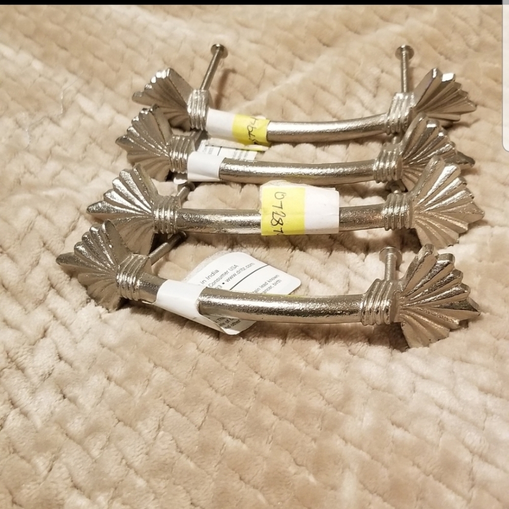 (4 pc) Dritz Home Creative Handle Nickel Pulls